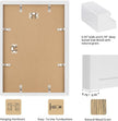 puthiac 16x24 Solid Oak Wood Picture Frame, No Mat, Wall Display Only, Vertical or Horizontal, Plexi Front, 3 Pack, White