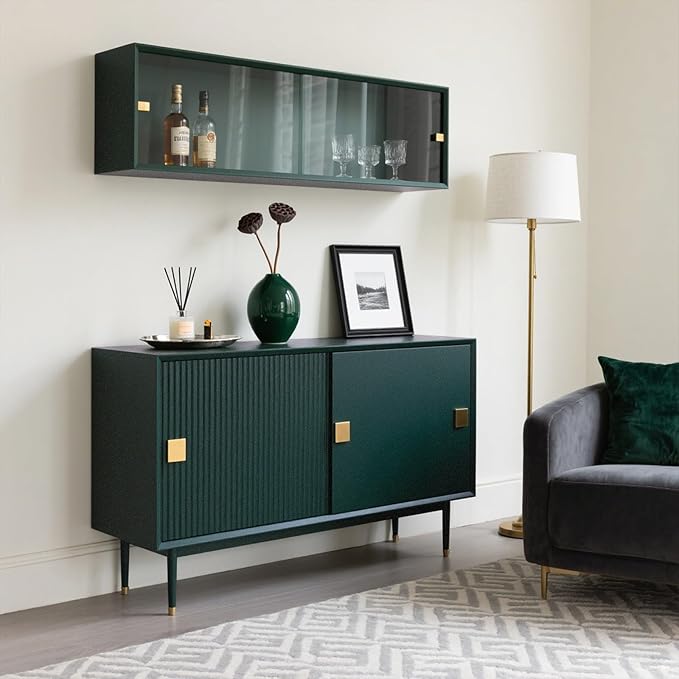 Yancorp 24"x394"/32.8' Matte Emrald Green Peel and Stick Wallpaper Removable Contact Paper for Cabinets and Drawers Stick on Wall Paper for Bedroom Kitchen Self-Adhesive