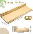 Suzile 2 Pcs Scalloped Shelves Wall Floating Shelves Set for Room, Bathroom, Bedroom, Cute Room Decor Aesthetic and Books, Toys, Photo Frames Storage(16.5
