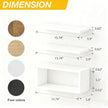 Wall Mounted Floating Shelf, c Long for Bedroom Living Room Kitchen Staircase Bathroom Above Toilet Wall Decoration Book Storage Room Recoration (3piece Set) White