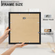 A PLUS MAX Square 15x15 Frame Set of 3, Black Engineered Wood Picture Frame for 15 x 15 Picture Poster Photo, Light Weight 15by15 Frame with Wood-grain for Wall - 3 Pack/Black/15 x15