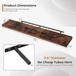Fun Memories 72 Inch Floating Shelves for Wall, Fireplace Mantel Shelf with Invisible Heavy Duty Bracket, 8 Inch Deep Storage Shelf for Living Room, Kitchen, Farmhouse, Brown