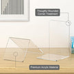 VFINE Acrylic Bookends 8 Pieces, Book Ends for Shelves, Clear Bookends for Shelves Decor Book Ends for Desktop Organizer, Book Stopper for Home Office School Supplies, 7 * 4.8 * 4.75 inch