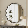 VooBang Black Scalloped Circle Mirror, 24