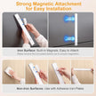 Gritin 14.7inch Under Cabinet Lighting Rechargeable 2 Pack- 3 Color Temps&5 Level Brightness, Super Bright, 4 Modes, Motion Sensor, Long Lasting - Easy Installation Magnetic Under Closet Lights-Silver