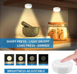 LEASTYLE Puck Lights with Remote,Battery Operated Under Cabinet Lighting with Dimmable Timer, 3000K Stick-On Closet Light Under Counter Lights for Kitchen(White,3 Pack)