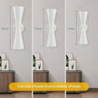 Modern Indoor Wall Sconce, Light Up and Down White Wall Sconce, Mid Century Indoor Wall Light Fixture, Hardwired Wall Mounted Lamp for Living Room, Bathroom, Bedroom, Hallway, 18 Inch