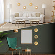 Jetec 4 Pcs Big Sunburst Wall Mirror Gold Vintage Mirror Set for Wall Metal Hanging Round Decorative Mirrors Accessories Modern Present for Living Room Bedroom Entryway Home Decor 10 Inch