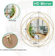 Mirrors for Wall Gold Circular Art Classic Metal Iron Frame Wall Mirror Decor Living Room Bedroom Bathroom Office Farmhouse Entryway Small 12” x 12”