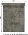 VaryPaper 32''x118'' Cracked Concrete Wallpaper Peel and Stick Grey Textured Wallpaper Cement Contact Paper Self Adhesive Waterproof Thick Concrete Wall Paper Roll for Bedroom Countertops Fireplace