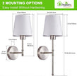 Depuley Battery Operated Wall Sconce: Set of 2 Wireless Wall Lights with Remote for Bedroom - Rechargeable 15 Colors 19.9