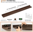 Dreamland Picture Ledge Shelf for Wall, Floating Shelves Set of 2, 48 Inch Long Floating Shelves with Lip for Living Room, Bedroom, Bathroom, Kitchen, Walnut