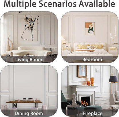 Peel and Stick Wall Molding, Chair Rail Wainscoting Panel, Finish Trim for Home Decoration (Paintable White, 9.8ft x 1.1in)