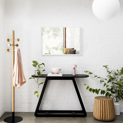 AAZZKANG Mirrors for Wall Rectangular Metal Frame Mirror for Farmhouse Bathroom Bedroom Living Room Home Entryway Hanging Vertically or Horizontally White Small