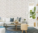 Timeet Brick Wallpaper Peel and Stick Wallpaper 3D Faux Brick Wallpaper Self Adhesive Brick Wall Paper Removable Wallpaper for Living Room Bedroom Decor Vinyl Roll 17.7