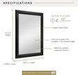MCS 29.5x41.5 Large Wall Mirror, Classic Black Mirror, Vertical & Horizontal Wall Hanging Mirror for Bathroom, Bedroom & Livingroom