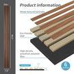Art3d 6-Piece Wood Slat Acoustic Panels for Stylish Decor and Noise Reduction, 3D Textured Panel for Ceiling and Wall, Walnut