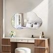 JJUUYOU Bathroom Wall Mirrors Irregular Mirrors for Wall Large Brushed Metal Frame 20