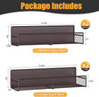 Magnetic Spice Rack for Refrigerator, 4 Pack 100% Metal Strong Magnet Fridge Shelves, Space Saving Spice Organizer, No Drilling Moveable Home Kitchen Laundry Room Storage Organization, Brown
