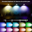 Rechargeable Picture Lights for Wall,Under Cabinet Lighting,1500mAh Rechargeable Battery Operated Picture Frame Lights for Kitchen, Closet, Shelf - 3 Color Temps & 13 RGB (3 Packs Gold)