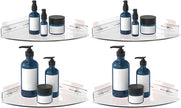 Vdomus Set of 2 Shower Caddy Bathroom Shelves No-Drill Shower Organizer - Floating Adhesive Acrylic Storage for Tile Walls - Sleek and Durable Bathroom Organizers and Storage (Pack of 2)