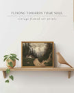 SHENIFY Vintage Village Framed Canvas Wall Art Classical Landscape Road Prints Farmhouse Kitchen Office Decor - 8x10in Natural Framed