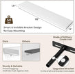 RICHFOCUS 55Inch Floating Shelves for Wall 1 Pack Shelves for Bedroom|Kitchen|Bathroom Wall Mounted Rustic Wood Floating Shelf with Invisible Brackets for Books|Storage|Decor, White