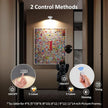 3-Pack Picture Lights for Wall, Rechargeable Battery Magnetic Poster Lights with Remote Dimmable 3-Color Temps & Timer, LED Art Display Lighting for Paintings, Frames & Wall Art Decor (White)