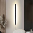 Modern Plug in Wall Sconces, 23.6 inch Frosted Black LED Long Wall Lights, 12W Warm White 3000K Acrylic Indoor Wall lamp,with 59
