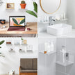 8 Pack Small Wall Shelf, 4'' Acrylic Shelves Display Ledges for Storage & Decoration, Small Floating Shelf for Wall with 2 Types of Installation (Adhesive or Screw)