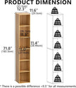 Cube Shelf,6 Cube Storage Organizer, 6 Tier Cube Low Bookcase Freestanding Storage Display Organizer, Six-Cubes Open Shelf Bookshelf for Home Office (Oak, 6-Cube)