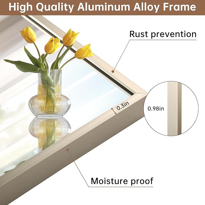 Brushed Nickel Bathroom Mirror, 30