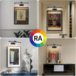 Black Picture Lights Battery Operated 16” Frame Light Rechargeable Gallery Lighting Remote Wireless Art Light for Painting Dimmable Display Lights with Timer Wall Sconce for Portrait Dartboard