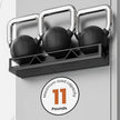 16.9 Inch Wide Large Capacity Magnetic Spice Rack for Refrigerator, 6 Pack Metal Fridge Shelf, Black