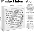 Motivation Writing Gifts for Writer Author Novelist Writing Lover, Writer Gifts for Women Men, Daily Reminder for Writers Wooden Sign for Home Office Desk Decor