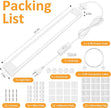 maylit Under Cabinet Lighting Plug in, 6Pcs 14 Inch Linkable Ultra Bright LED Light Bars, Renter Friendly Lamp, Wired 110V 120V Indoor Lights for Kitchen Cabinet, Counter, Workbench, Shelf, Warm White