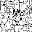 Peel and Stick Wallpaper Contact Paper Black and White Wallpaper Modern Dog Animal Wall Paper Textured Self Adhesive Removable Wallpaper for Nursery Kids Room Shelf Liner Vinyl Roll 197