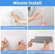 Diesisa 2pc Acrylic Wall Mounted Shower Caddy, Adhesive Shelf, Bathroom Shelves for Wall, Self Adhesive Organizer, No Drilling Hang Walls, for Bathroom, Kitchen, Living Room