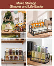 2 Pack Coffee Syrup Organizer Stand, 2-Tier Syrup Holder Rack for Coffee Bar Accessories & Liquor Bottle Display Shelf, Space-Saving Coffee Station Organizer for Syrup, Liquor, Dressing