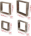 J JACKCUBE DESIGN Wall Decor Floating Hanging Square Shelves Wall Mounted Rustic Wood Cube Display Shelf Shadow Boxes Decorative Boho Home Décor for Living Room, Bedroom, Office, Set of 4 - MK571A