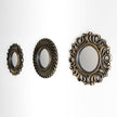 BONNYCO Wall Mirrors Pack of 3, Round Gold Mirrors for Home Decor Bedroom and Living Room. Espejos Decorativos de Pared Sala Dormitorio, Circle Wall Decor Minimalist Vintage Chic. Gifts for Women Mums