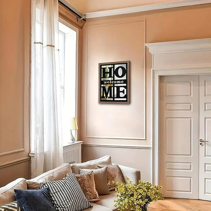 2 PCS Accent Mirrors，Home Signs Wall Decor， Rustic Farmhouse Wall Mirror for Living Room, Bedroom, Bathroom & Entryway 18”x12”