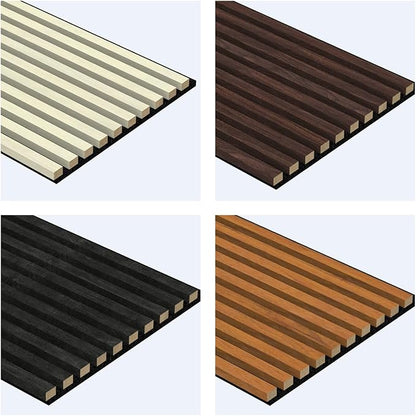 Premium Acoustic Wood Slat Wall Panels – Noise-Reducing Sound Absorption Panels for Home Theater, Studio & Office | Modern Decorative Slat Walling for Echo Control | Eco-Friendly & Easy to Install