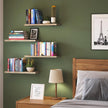 Fixwal Wall Floating Shelves for Room Decor, 4 Sets Floating Shelves for Wall Storage, Wood Wall Mounted Shelf for Bedroom Decor, Bathroom Storage, Book Shelf for Wall-Rustic Brown | for Room Decor, Floating Shelves, for Wall Storage, for Bedroom Decor...