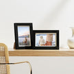Vittanly 4x6 Picture Frames Set of 9, Shatter Resistant Plexiglass, Display 3.5x5 Pictures with Mat or 4x6 without Mat, Photo Frames for Wall or Tabletop, Engineered Wood, Black