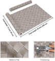 CRE8TIVE Non-Textured Rattan Wallpaper Peel and Stick Taupe Grey Faux Woven Pattern Rattan Contact Paper for Cabinets Dresser Nightstand Cane Weaving Wallpaper Vinyl Roll for Bedroom Bathroom 12