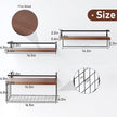 Wood Floating Shelves Wall Mounted - 3+1 Tier Rustic Bathroom Shelves Over Toilet with Wire Storage Basket &Towel Bar, Set of 3 Farmhouse Floating Shelf for Bathroom,Kitchen,Bedroom,Dark Brown.