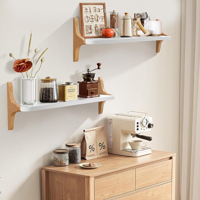 Wooden Floating Shelves for Wall, 23.6