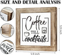Rustic Coffee Bar Sign - Wooden Block Set, Perfect for Home or Kitchen Decor, Coffee Lover Gift