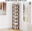 HOOBRO Vertical Shoe Rack, 8-Tier Narrow Shoe Shelf, Shoe Storage Organizer for Small Space, 11